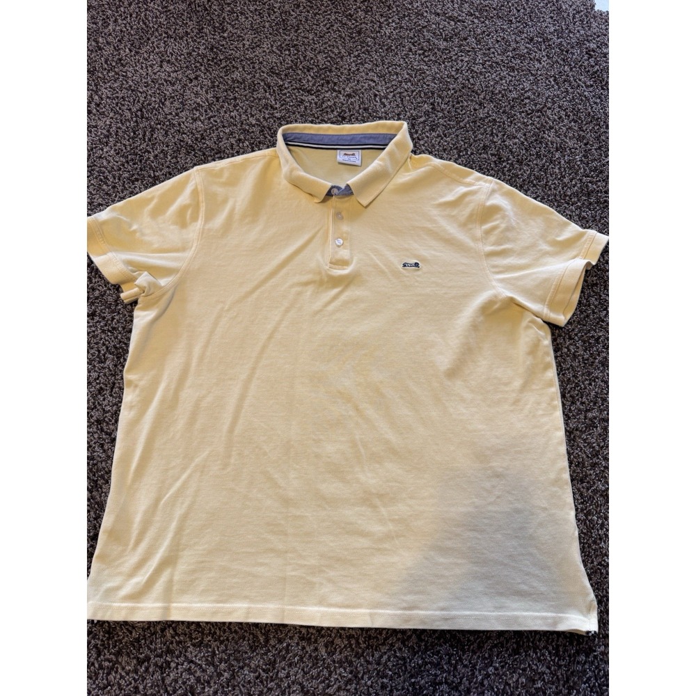 Lacoste Polo Shirt Mens 2XL Croc Pique Cotton Collared Yellow Short Sleeve